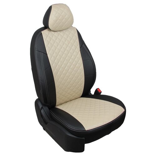 фото Чехлы на сиденья "автопилот" из экокожи ромб для mazda cx-5 ii drive с 17г. черный, бежевый. ma-mcx5d-mcx5d-chebe-r