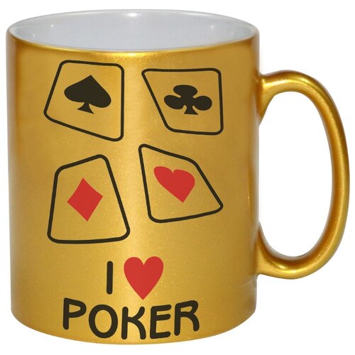 фото Золотая кружка i love poker drabs