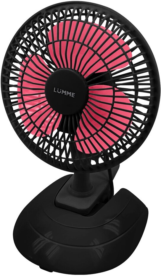 Настольный вентилятор LUMME LU-109 черный/красный
