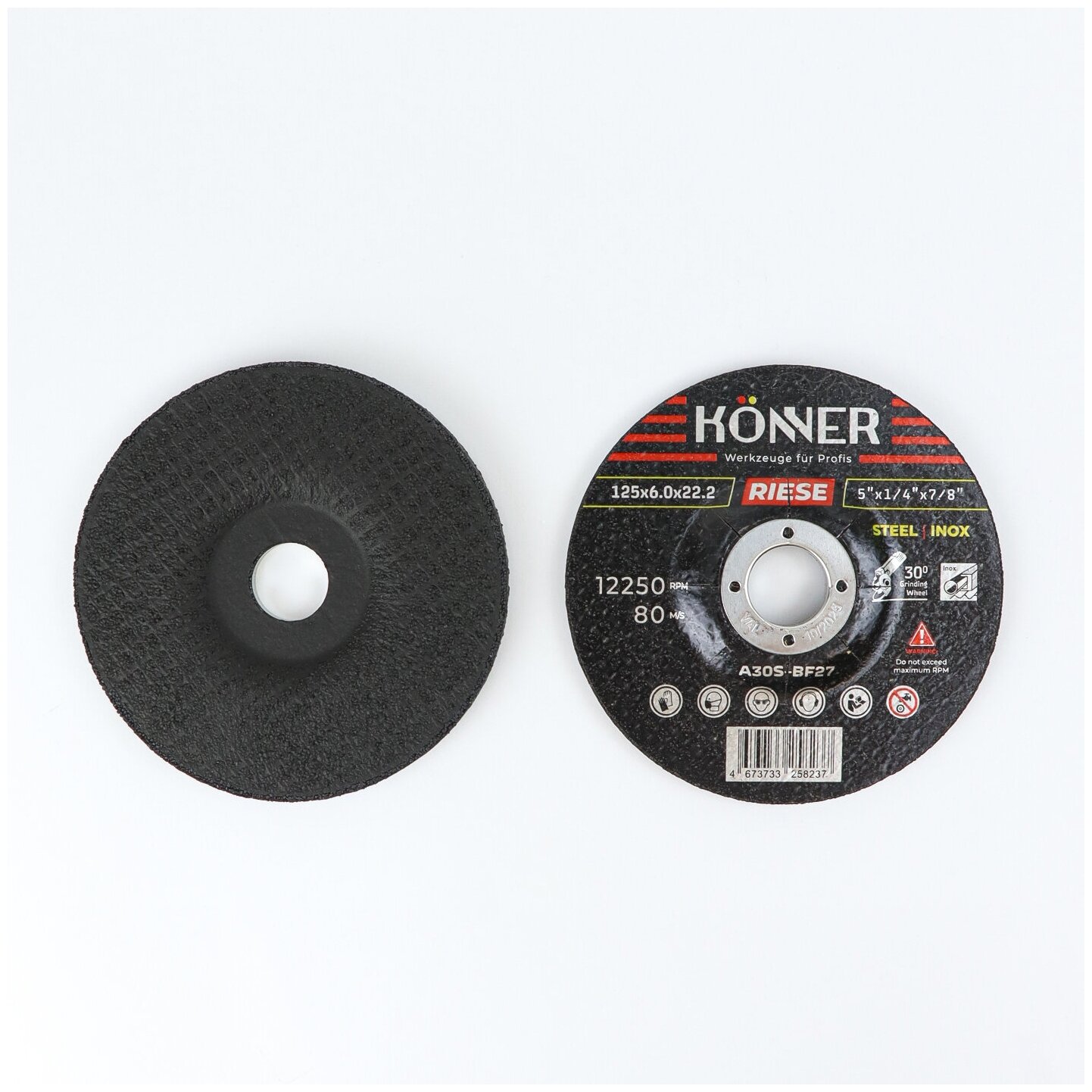 Зачистные диски KONNER RIESE 125x6.0x22.2 (5 шт) - фотография № 4