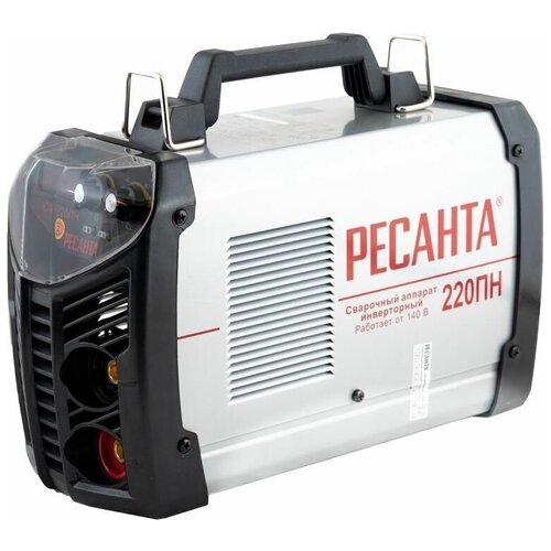 Сварочный аппарат Ресанта САИ 220ПН с возможностью работы от пониженного напряжения с цифровым дисплеем с лёгким поджигом 220 ампер комплект кабелей 1389900₽