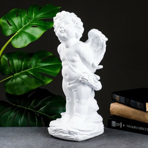 Хорошие сувениры Фигура Ангел Амур белый 15х15х37см