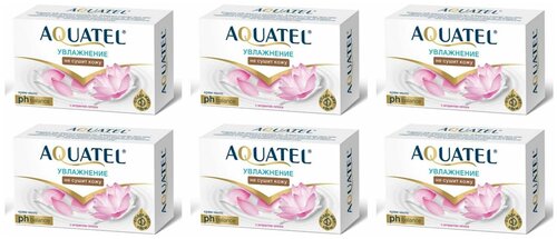 Aquatel Крем-мыло лепестки лотоса лотос, 6 уп., 90 г