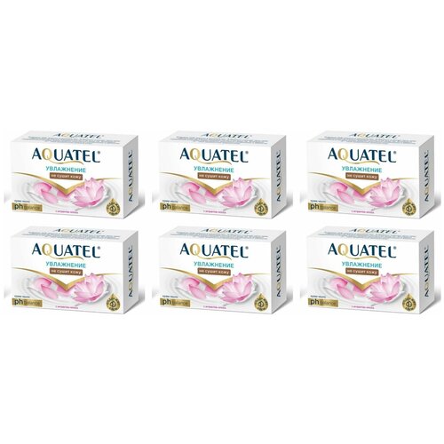 Aquatel Крем-мыло лепестки лотоса лотос, 6 уп., 90 г крем мыло жидкое aquatel лепестки лотоса 280 гр