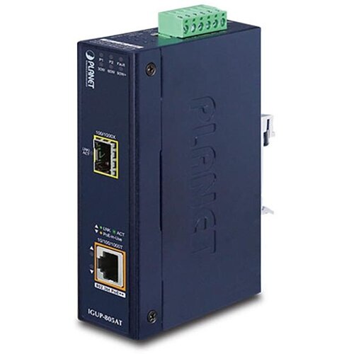 Медиаконвертер PLANET IGUP-805AT Industrial 1-Port 1001000X SFP to 1-Port 10100100 2976400₽