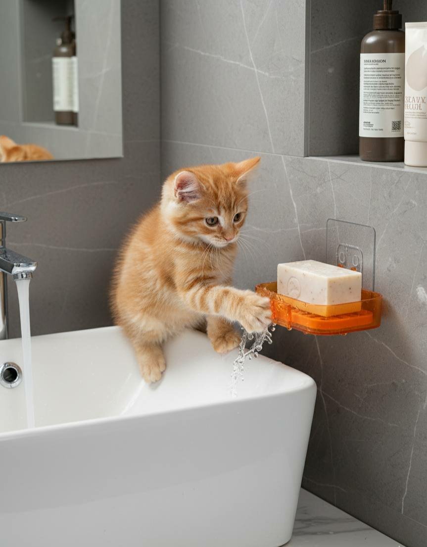 Настенная пластиковая мыльница на клейкой основе Практичная и удобная мыльница для ванной комнаты и туалета