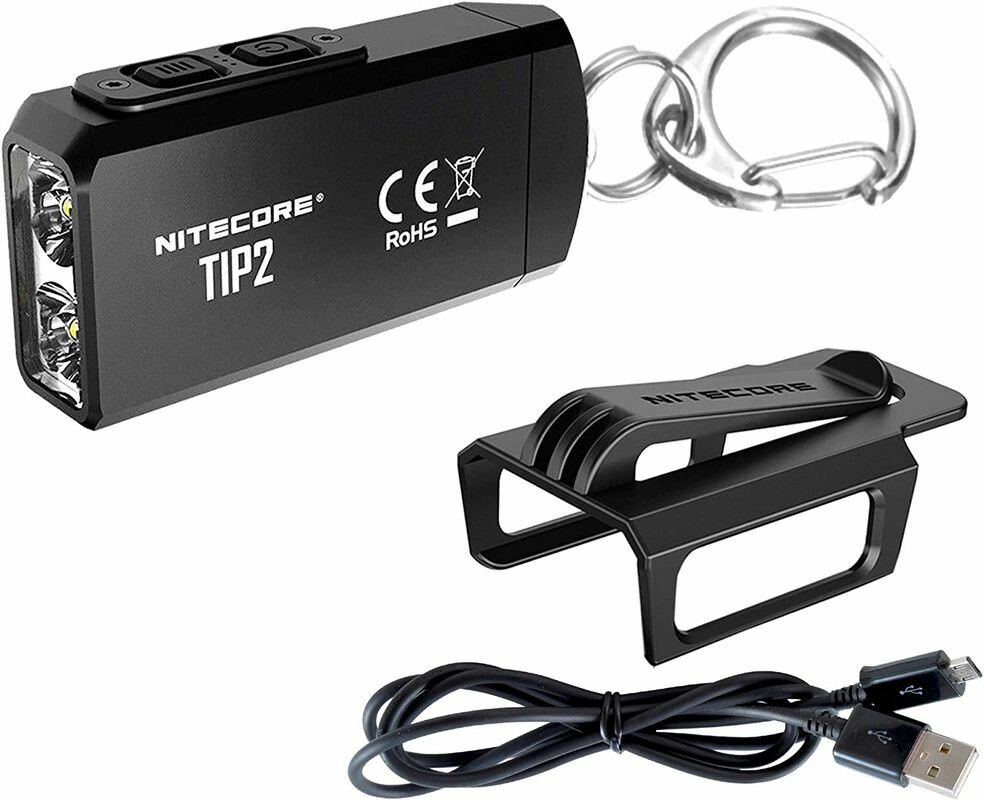 Наключный фонарь NITECORE TIP2 Black Cree 2*XP-G3 S3