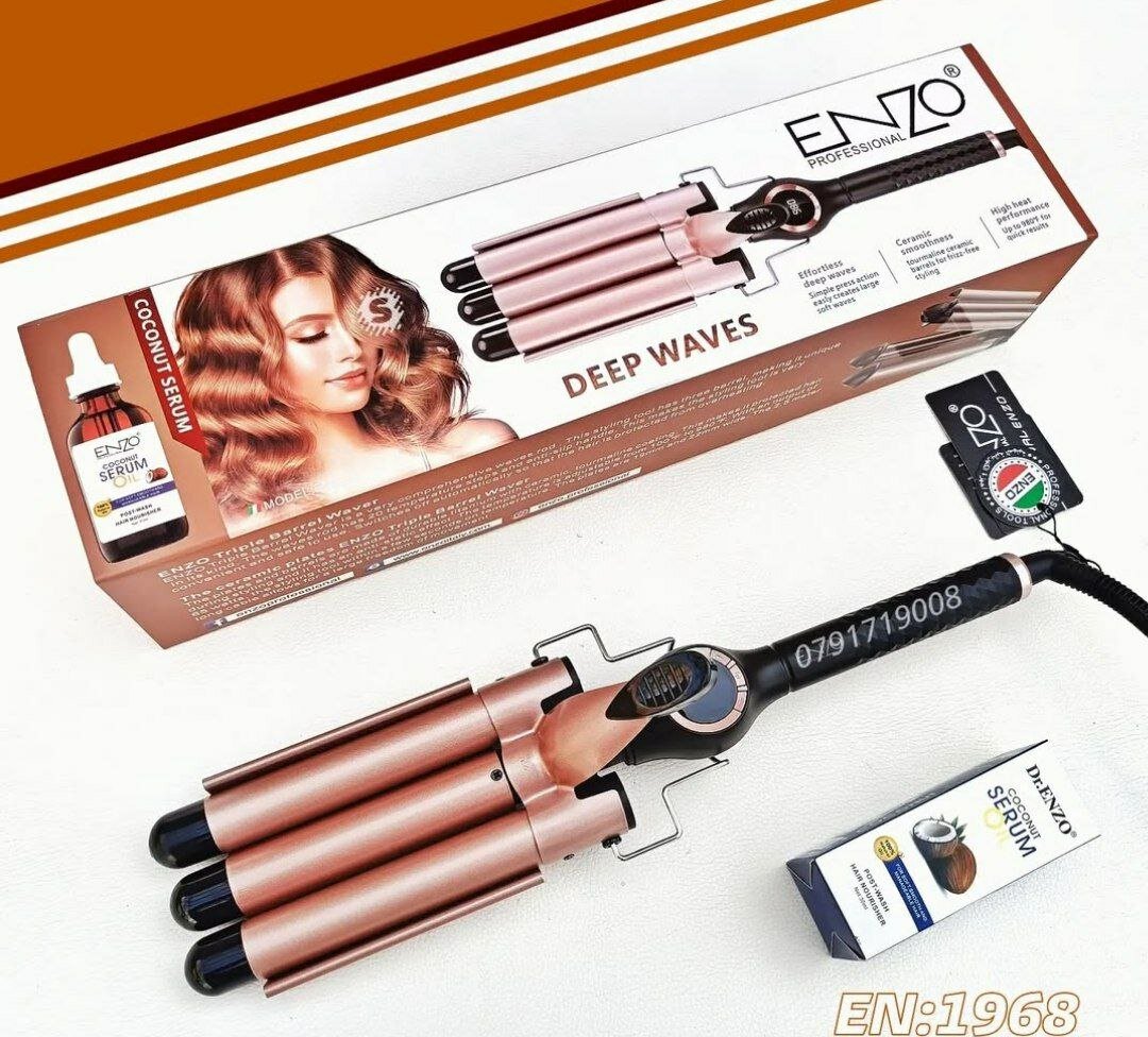 ENZO Deep Waves En-1968-тройная вьющаяся прическа для создания идеальных голливудских волн!