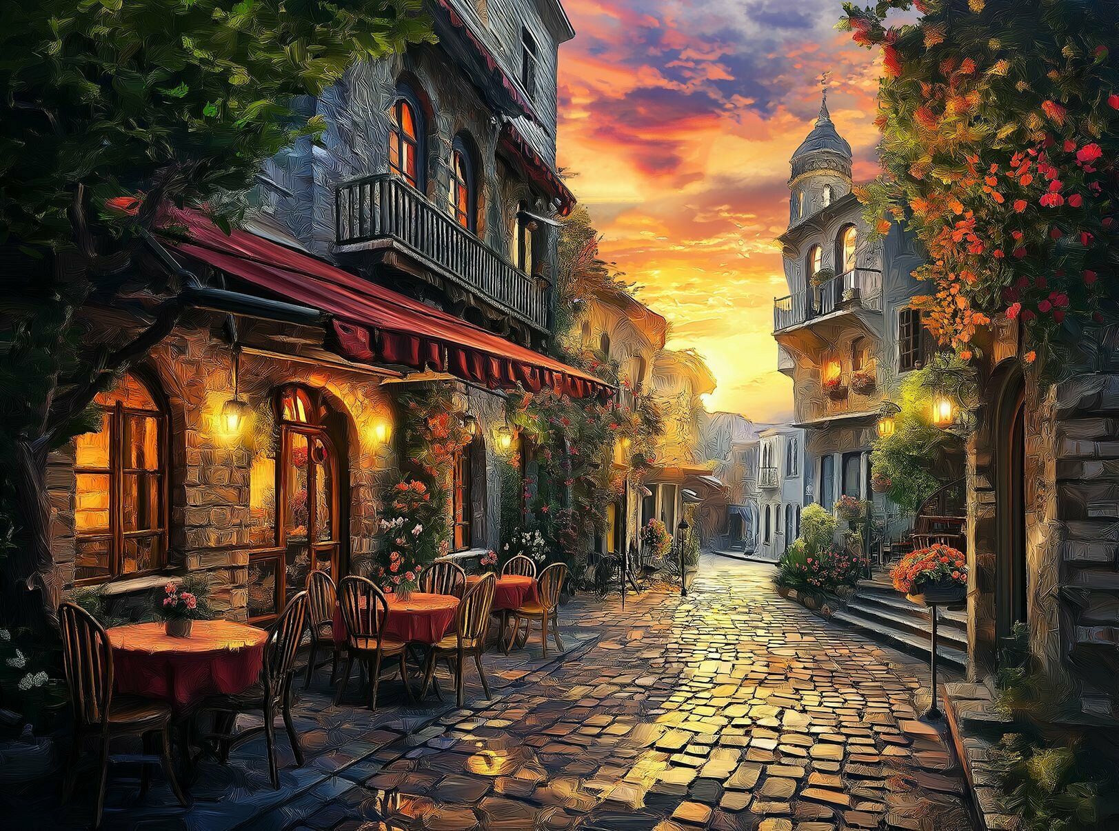 Пазл Алма мини 150 деталей. Вечерняя улица — фото 1