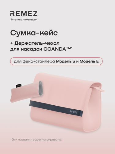 Изображение товара Кейс-сумка REMEZ для фена-стайлера, с термостойким чехлом на насадку Коанда