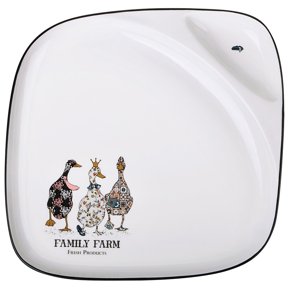 Тарелка обеденная lefard family farm 2 секции 26*2,5 см KSG-263-1418