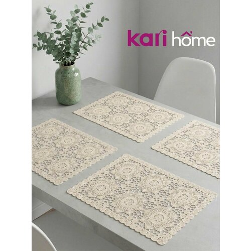фото Салфетки сервировочные плейсматы на стол 4 шт kari home