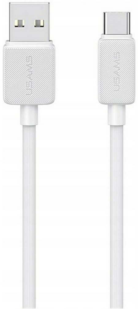 Кабель Usams US-SJ693 Type-C 3A Striped Data Cable-KY Series 2m Белый (SJ693USB02)