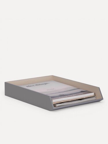 Изображение товара Лоток/органайзер для бумаг COROBICO A42 горизонтальный, дерево, цвет серый