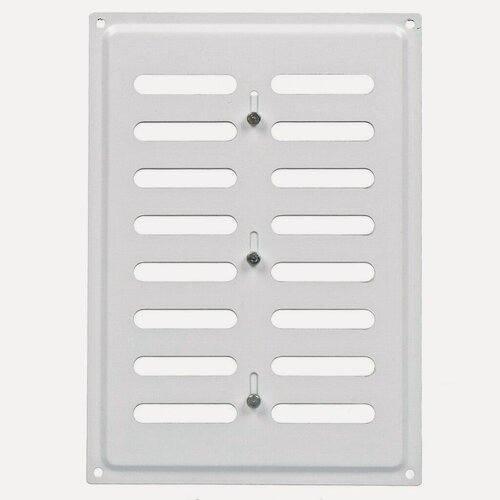 Изображение товара Решетка вентиляционная металлическая регулируемая Event 240х170 мм белая для систем вентиляции и кондиционирования воздуха