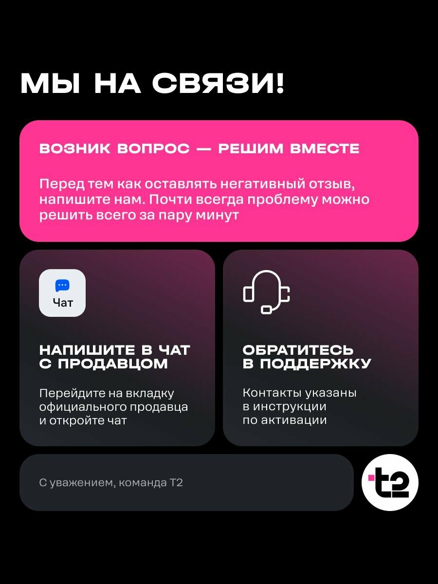 Сим-карта t2 "Мой разговор", Санкт-Петербург и Лен. область. Баланс 300 руб. — фото 6
