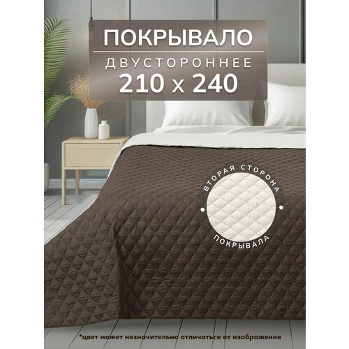 фото Покрывало goldtex hometextile, евро, двухстороннее, стеганое, 210x240 см