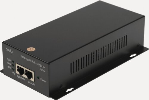 Изображение товара Адаптер Cudy POE350, PoE++, гигабитный инжектор, 90 Вт, черный