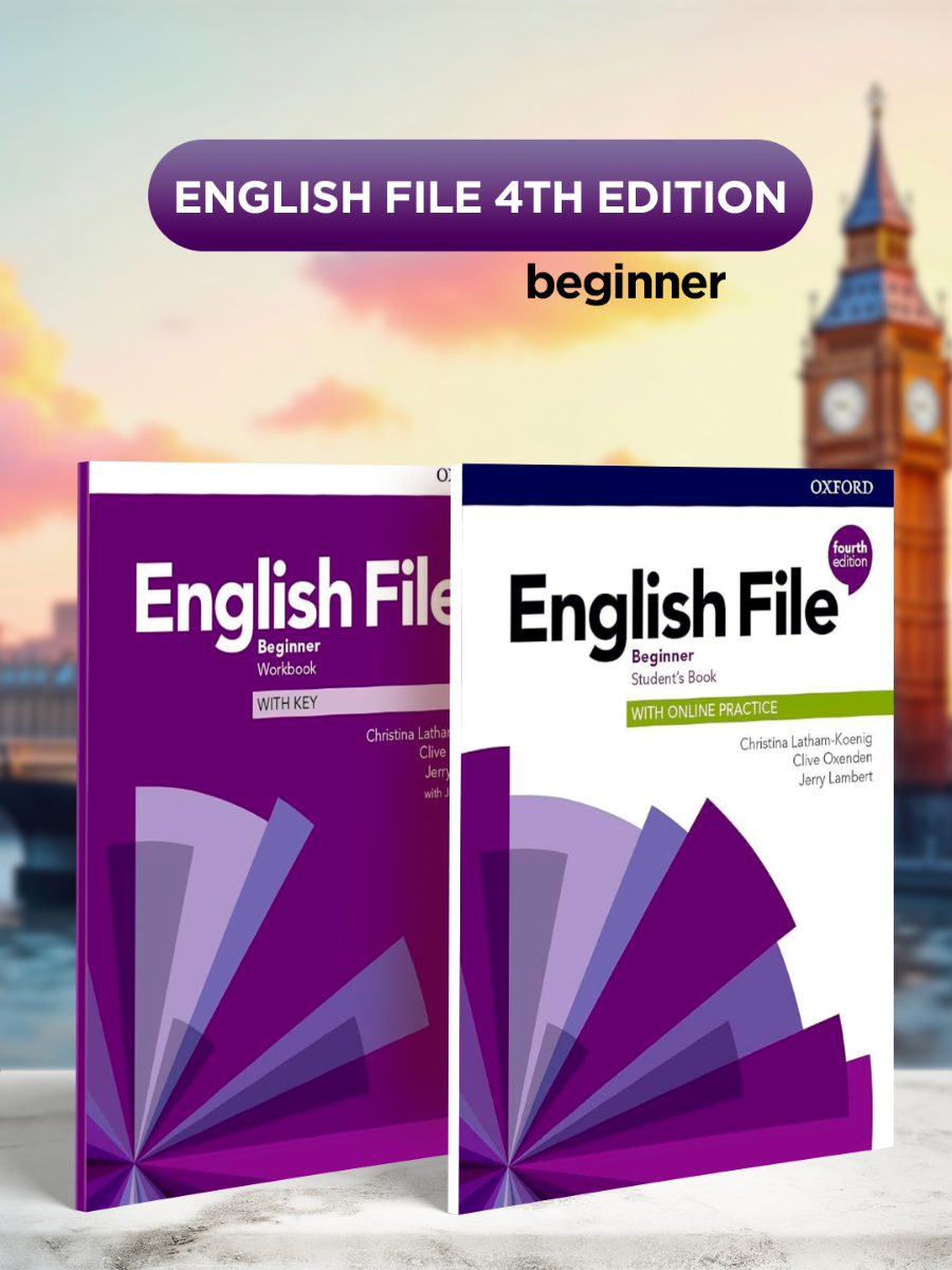 English File beginner 4th edition. Полный комплект: Student's Book (учебник) + Home Booklet (буклет) + Диск