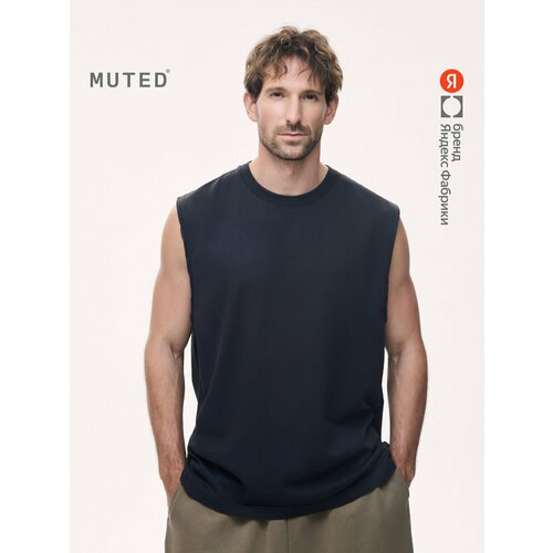 фото Майка muted из хлопка, размер l, черный