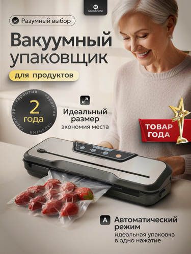Изображение товара Вакуумный упаковщик для продуктов с пакетами NARRAZIONE VS6612X