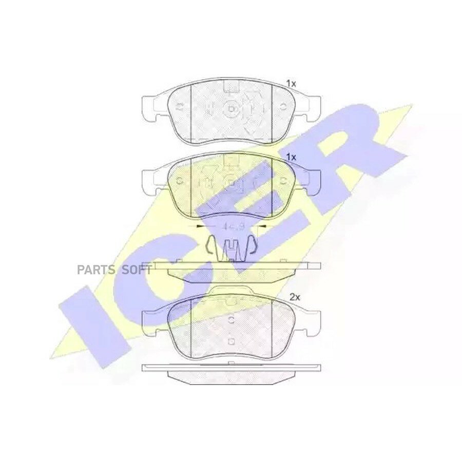 ICER 181915 Тормозные колодки передние