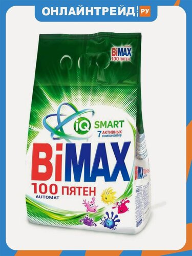 Изображение товара Стиральный порошок Bimax 100 Пятен, 3 кг