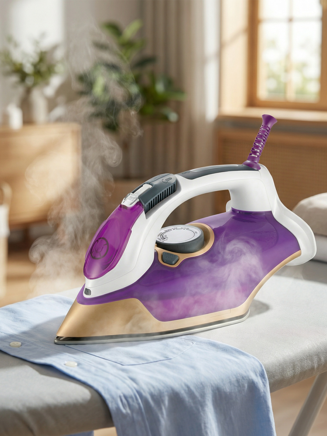 Паровой утюг Sonifer SF‑9096, Электрический, Утюг с функцией пара, керамической подошвой