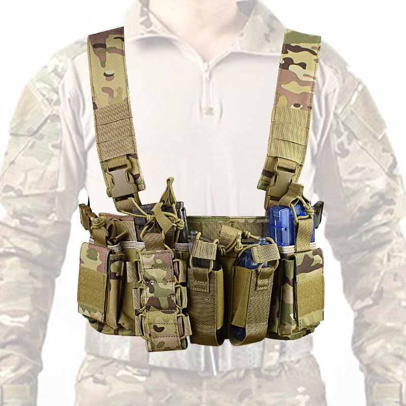 Тактический грудной жилет для Airsoft CQB, камуфляж CP, универсальный размер, многофункциональный тактический жилет