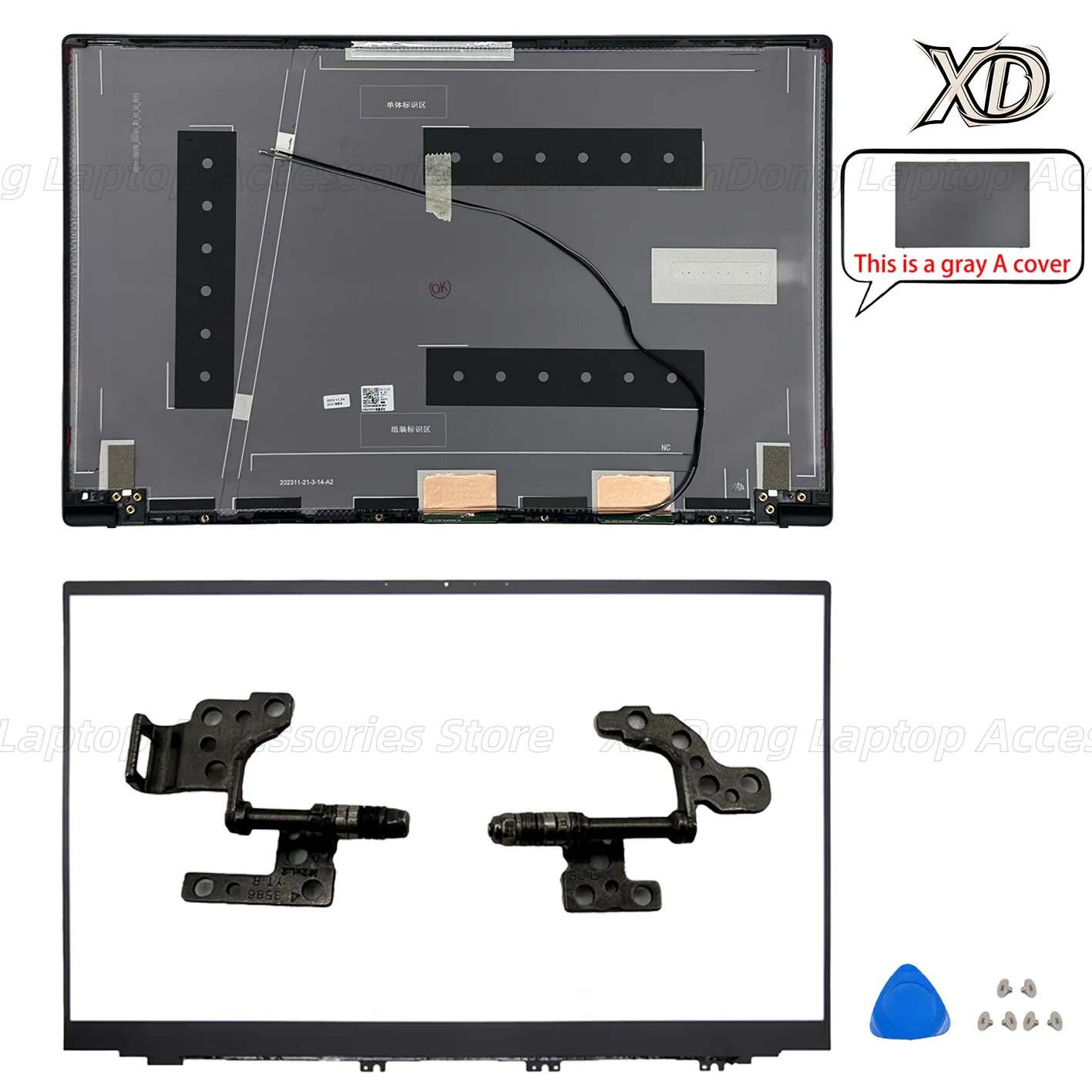 Крышка ноутбука Galaxy Book NP750XDA/XDZ/TDA/XED Черный/Grey A B Hinge