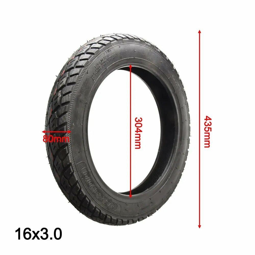 16-дюймовая Бескамерная Шина 16x3.0 для Электрического Скутера E-Bike для Детского Велосипеда 16*3.0