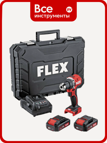 Изображение товара Аккумуляторная дрель-шуруповерт FLEX DD 2G 18.0 ec LD/2.5 set 519049