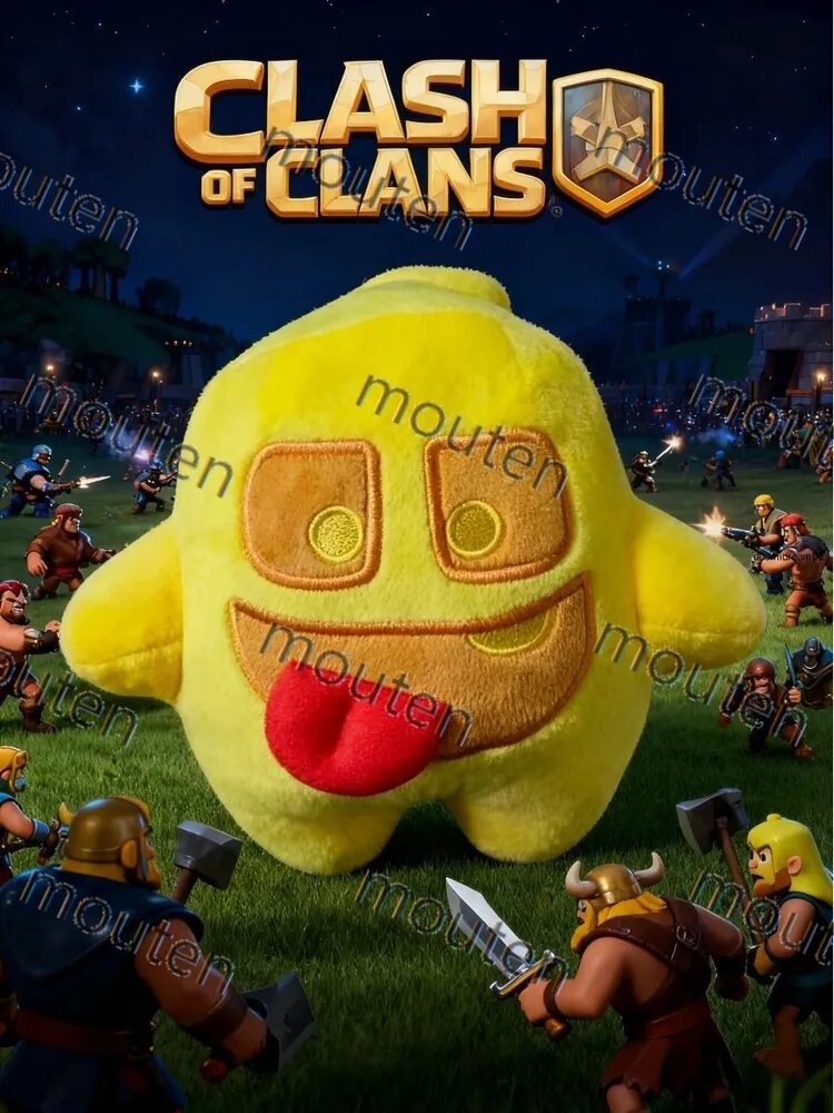 Clash of Clans Плюшевая Игрушка Герои Видеоигр 25CM Желтый Флис
