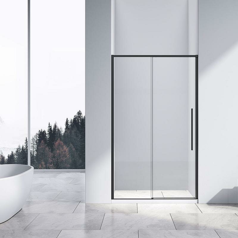 Душевая дверь Vincea Slim-N 110 VDS-4SN110CLB профиль Черный стекло прозрачное — фото 1