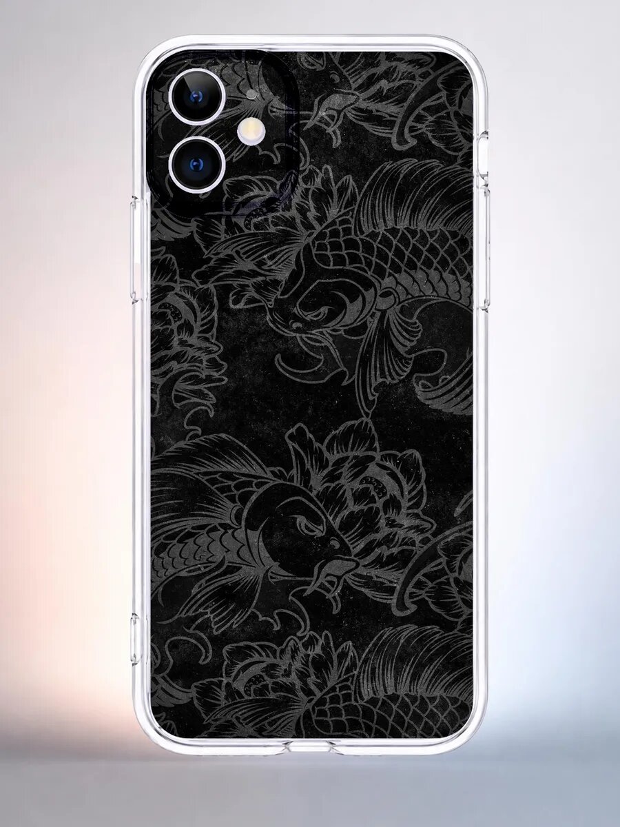 Чехол iPhone 11 карпы кои силиконовый
