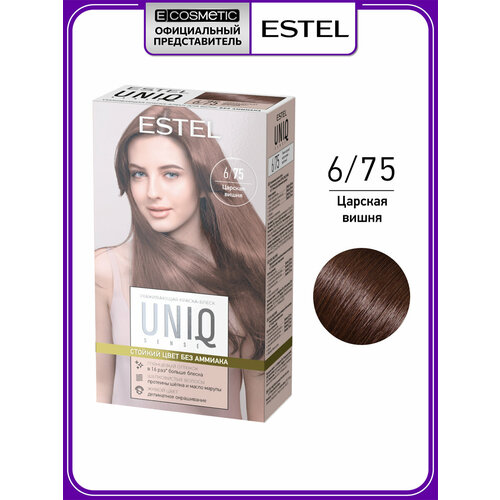 фото Набор для окрашивания волос estel uniq sense краска 6.75 темно-русый коричнево-красный и оксид 6%