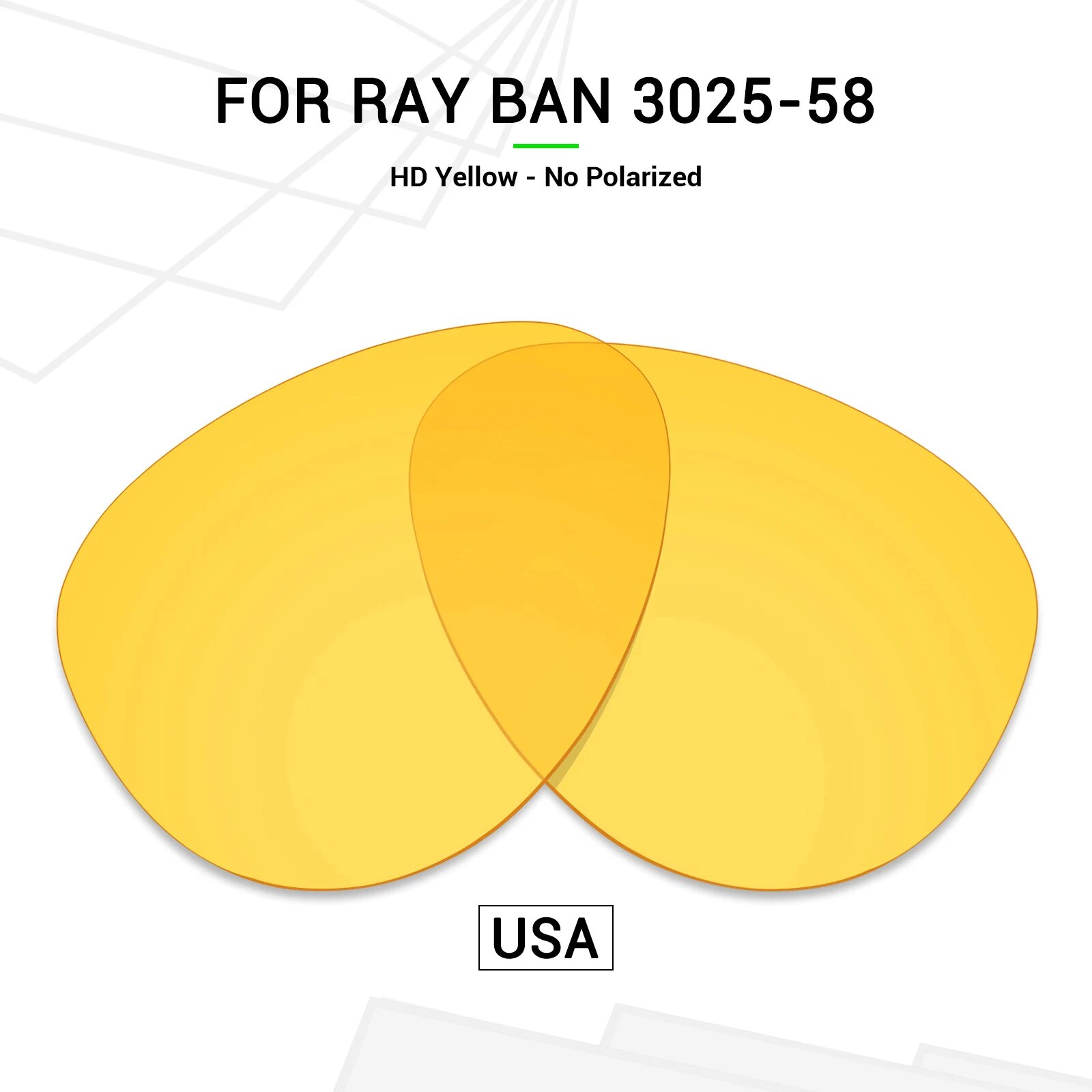 Линзы HD Yellow для Ray Ban 3025-58