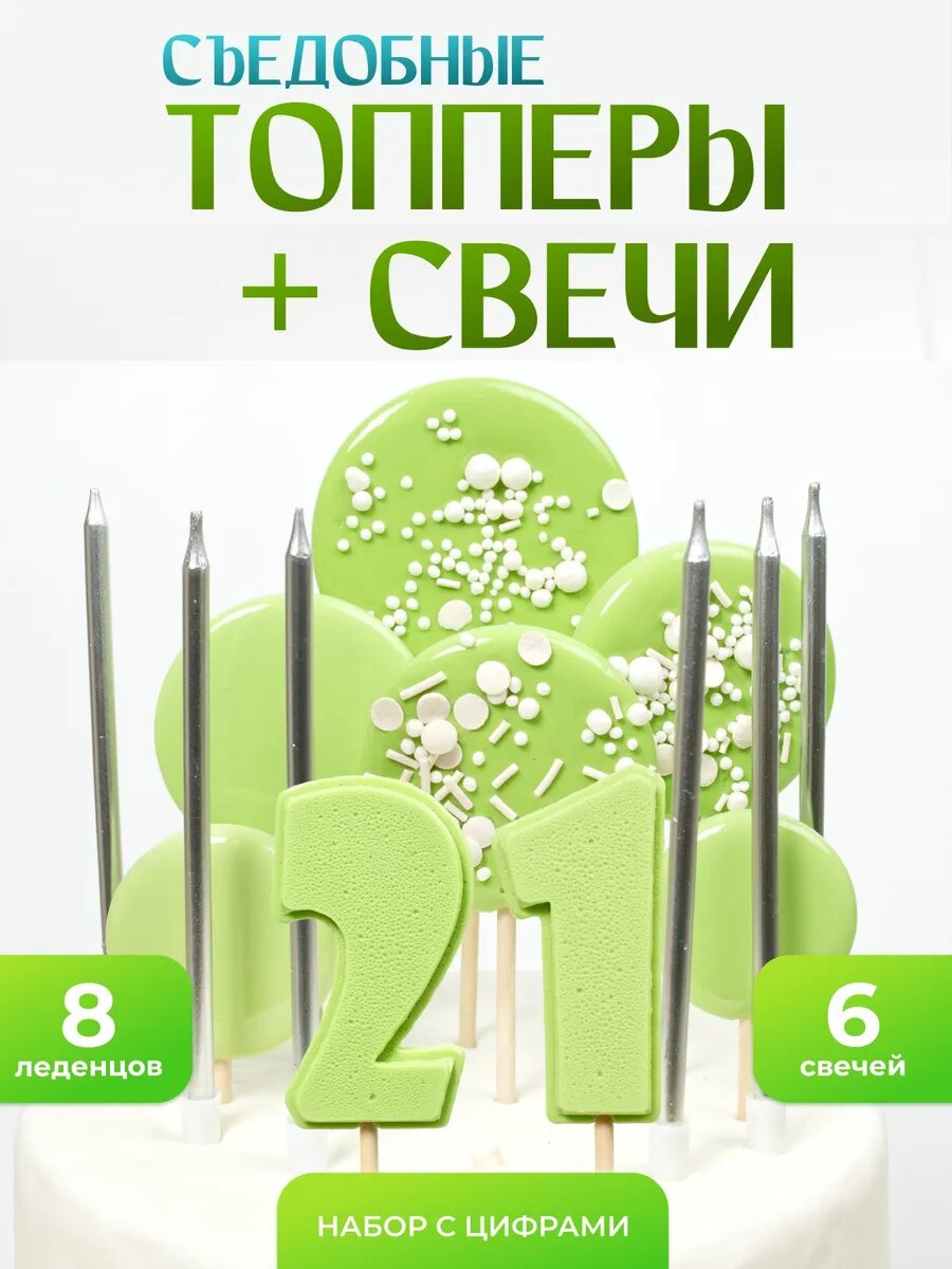 Топпер на торт 21 год