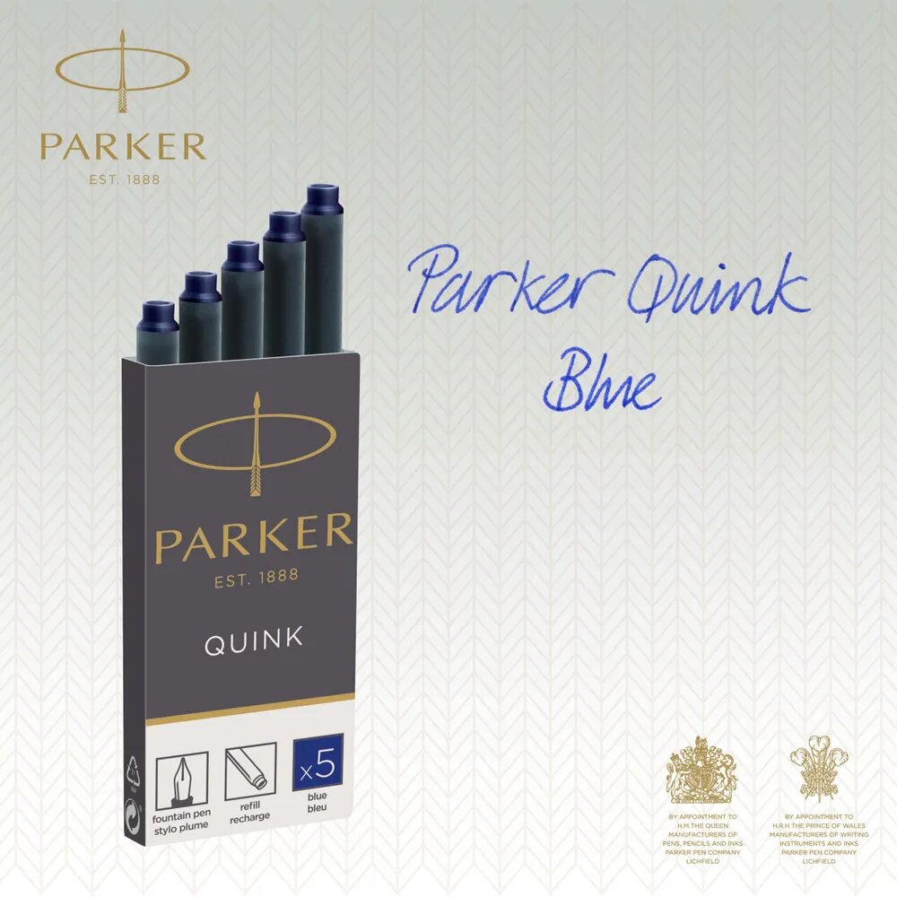 Картриджи чернильные Parker "Cartridge Quink" синие, 5шт, блистер