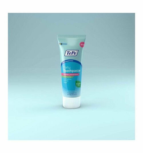 Зубная паста Tepe Daily с фтором 1450 ppm без пенообразователя SLS 75 мл