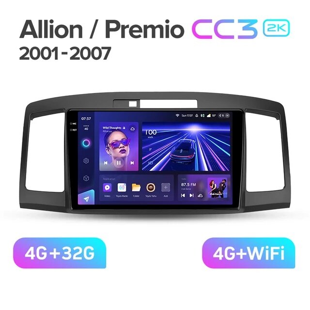 Магнитола Teyes CC3 4/32 2k-display Toyota Allion Premio T240 2001-2007