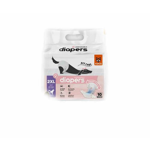 Подгузники Fofos впитывающие для сук xxl 50-70см 10шт dcf18616 804₽