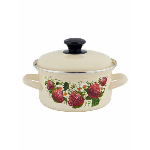 Эмалированная кастрюля с крышкой 1 л 1641₽