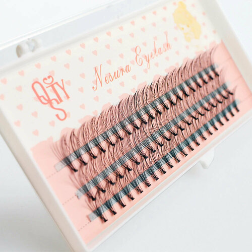 Накладные / Пучковые ресницы Nesura Eyelash - 10мм 10 D, изгиб С, толщина 0.07 мм накладные ресницы элегантность цвет черный