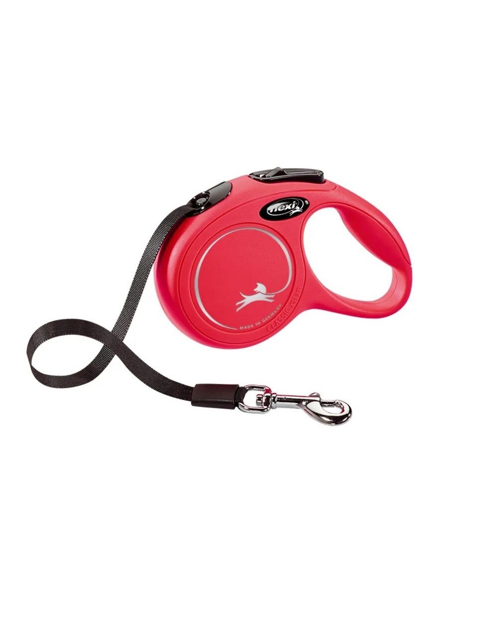 Поводок-рулетка для собак Flexi New Classic XS ленточный 3 м красный