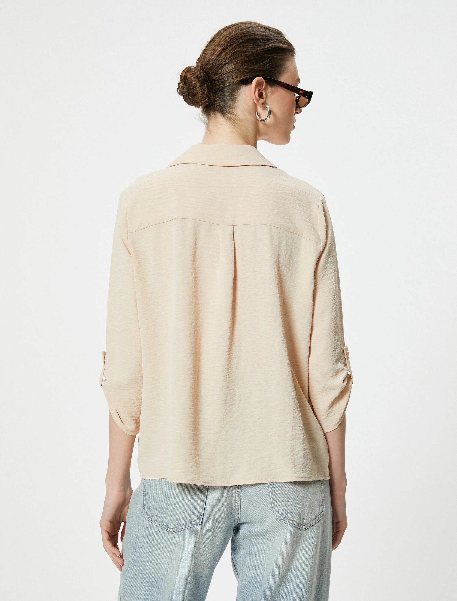 Блуза KOTON, размер 42, бежевый — фото 1