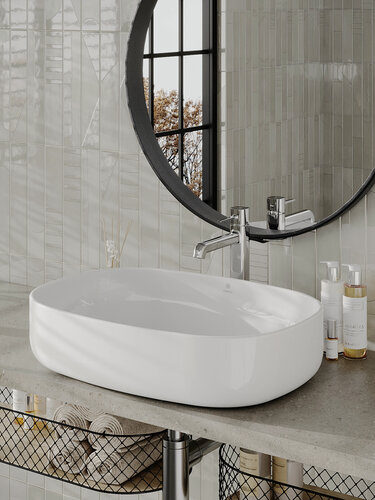 Изображение товара Раковина накладная Orange B04-600W санфарфор, белый глянец