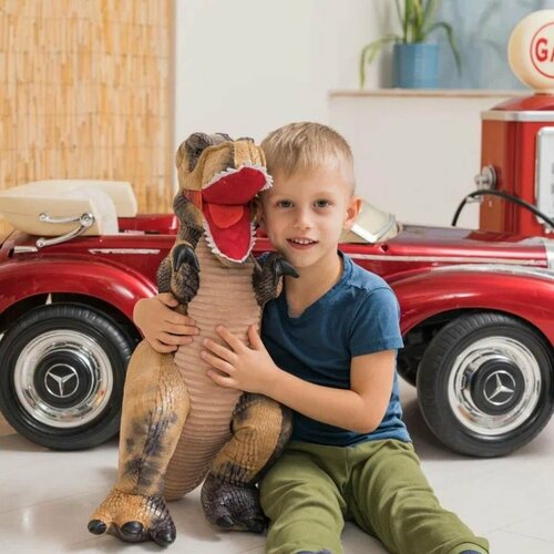 Мягкая игрушка КупиКота Динозавр Ти-рекс текстиль 70 см коричневый 1850₽