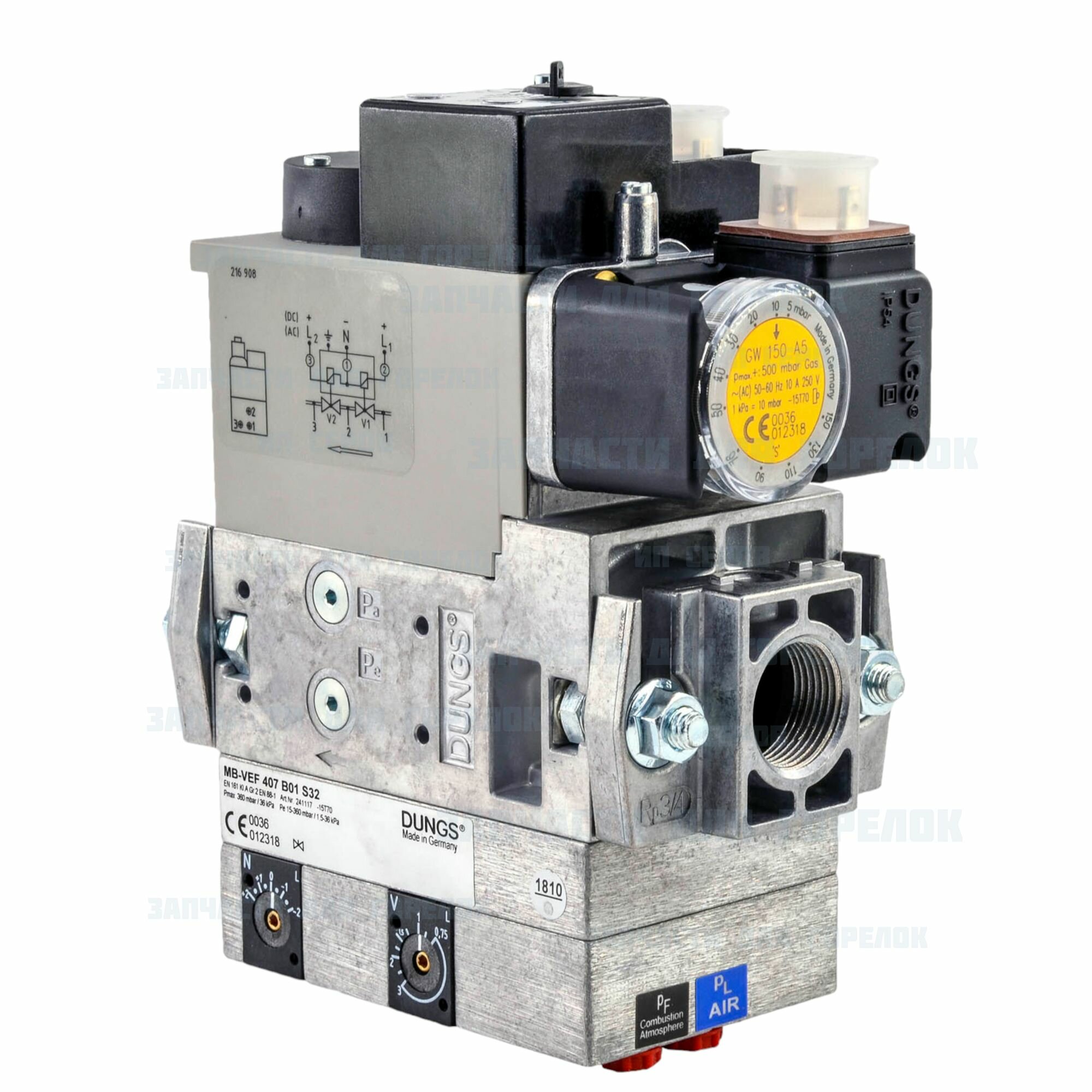Мультиблок с регулятором соотношения MB-VEF 407 B01 S32 DUNGS арт.241117 (Запчасти и аксессуары для котлов)