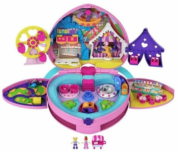 Игровой набор Mattel Polly Pocket Парк развлечений в мини-рюкзаке, GYK91